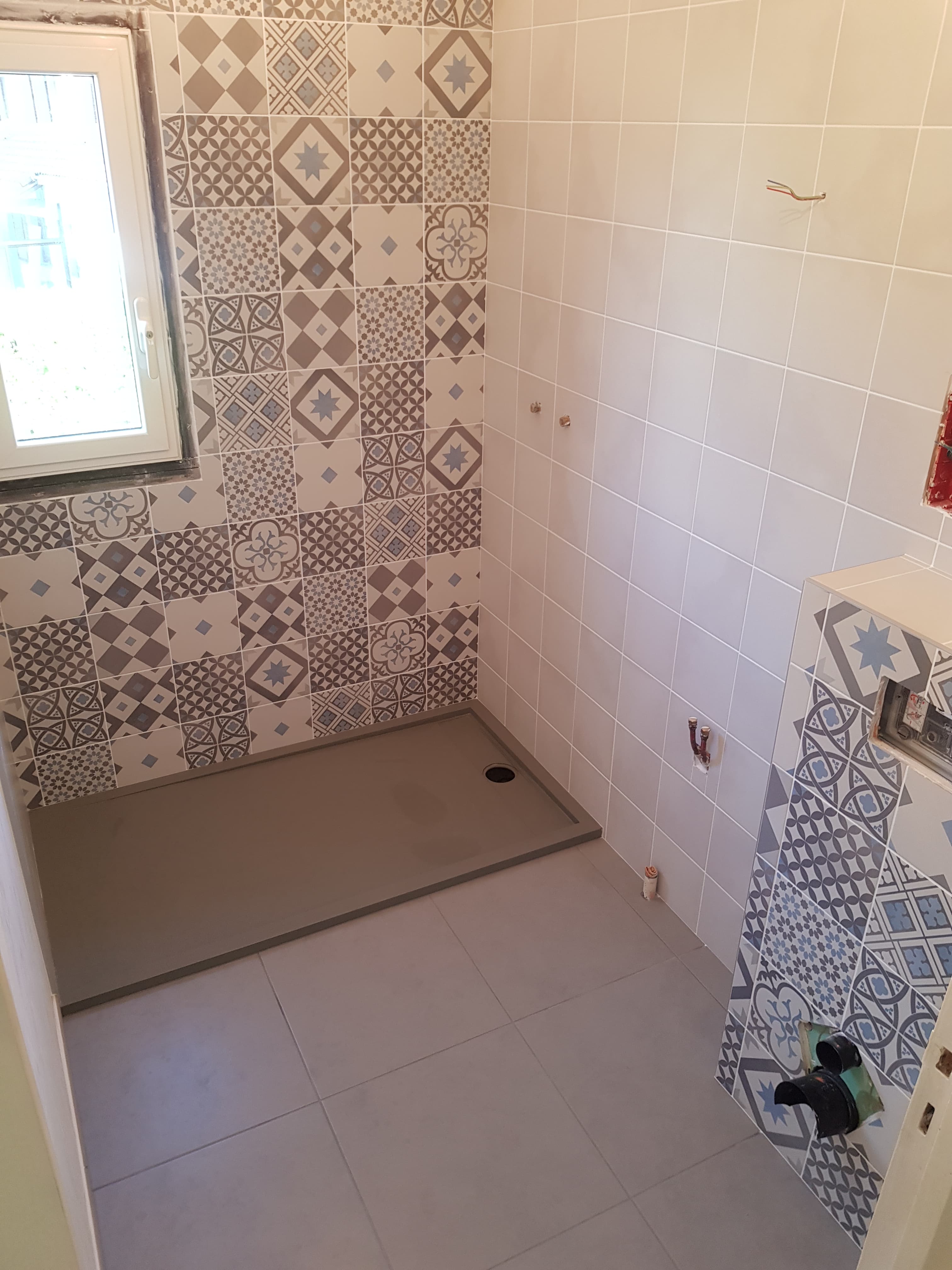 Salle de bain carreaux de ciment