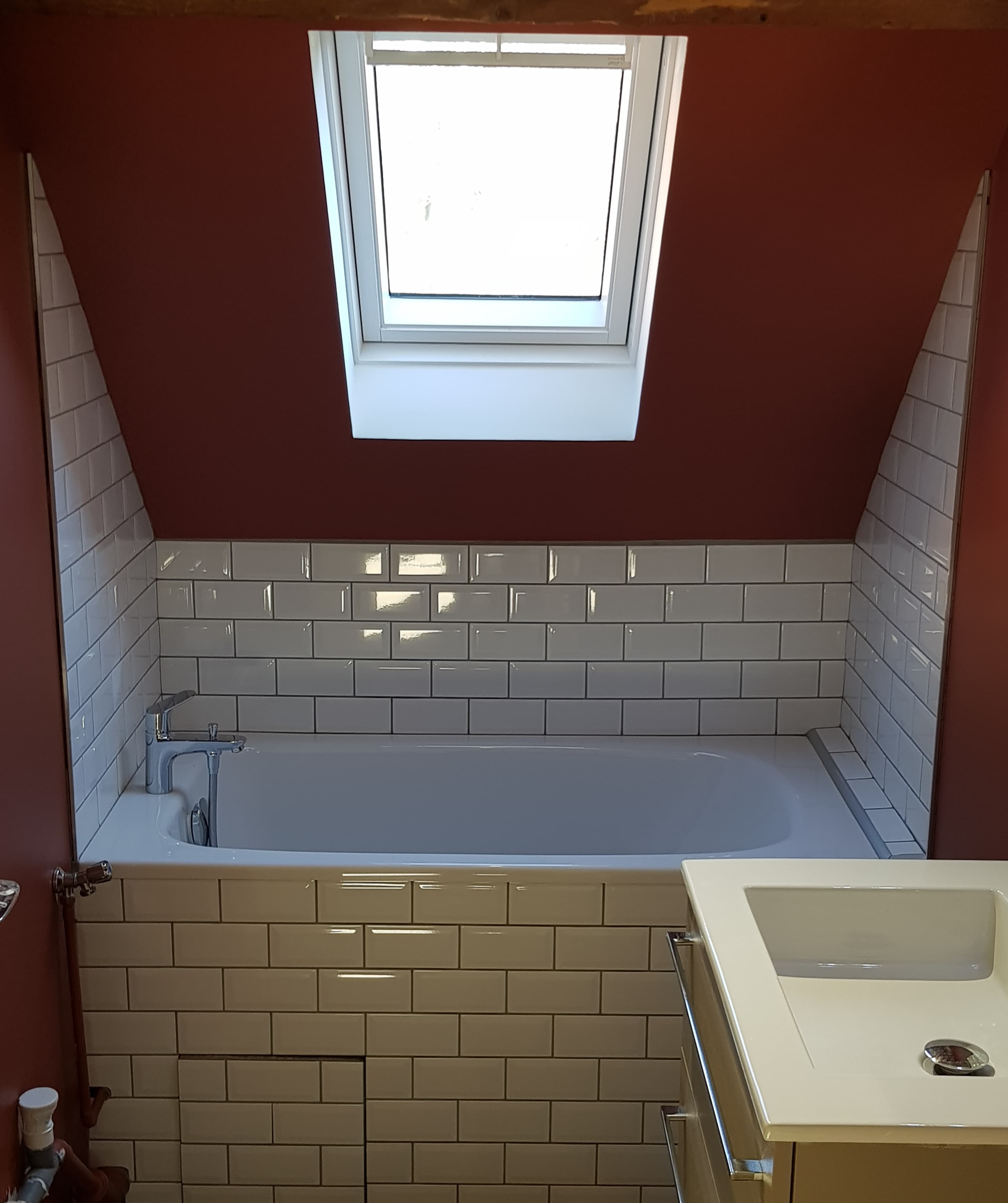 Baignoire faïence métro